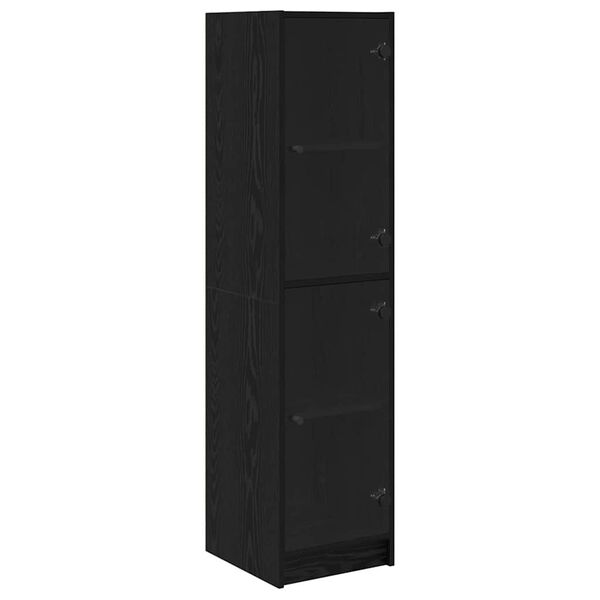 vidaXL Highboard Schwarz Eichen-Optik 35 x 37 x 142 cm Holzwerkstoff