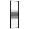 vidaXL Glast&uuml;r Gestreift Schwarz 76 x 3,5 x 201,5 cm Aluminium