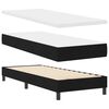 vidaXL Boxspringbett mit Matratze Schwarz 200 x 80 cm Polyester