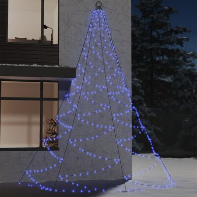 vidaXL LED-Wandbaum mit Metallhaken 720 LED Blau 5 m Indoor Outdoor