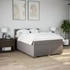 vidaXL Boxspringbett mit Matratze Taupe 160x200 cm Stoff