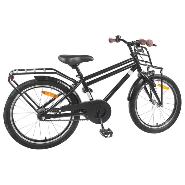 vidaXL Kinderfahrrad 18 Zoll f&uuml;r 5-7 Jahre alt Schwarz