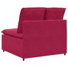 vidaXL Modulares Sofa Mittelmodul mit Kissen Weinrot 100 cm