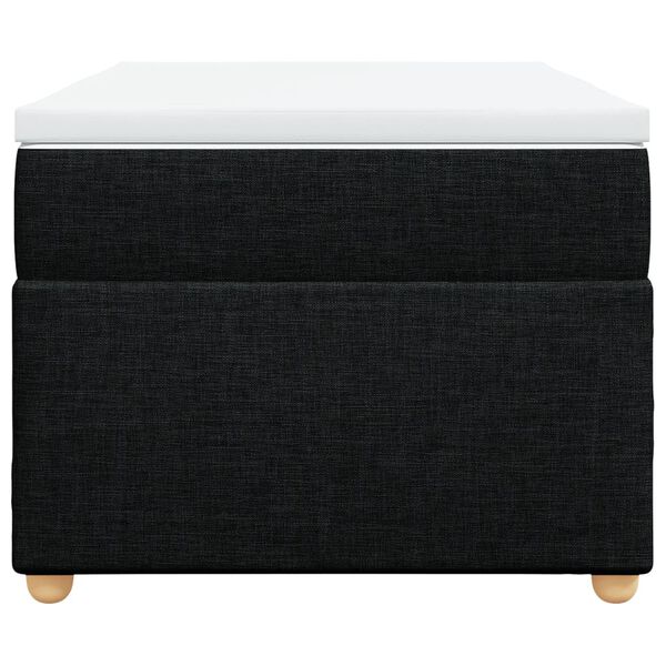 vidaXL Boxspringbett mit Matratze Schwarz 90x190 cm Stoff