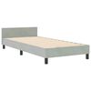 vidaXL Boxspringbett mit Kopfteil Hellgrau 90 x 190 cm Samt