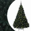 vidaXL K&uuml;nstlicher Weihnachtsbaum Dunkelgr&uuml;n mit Weihnachtskugeln