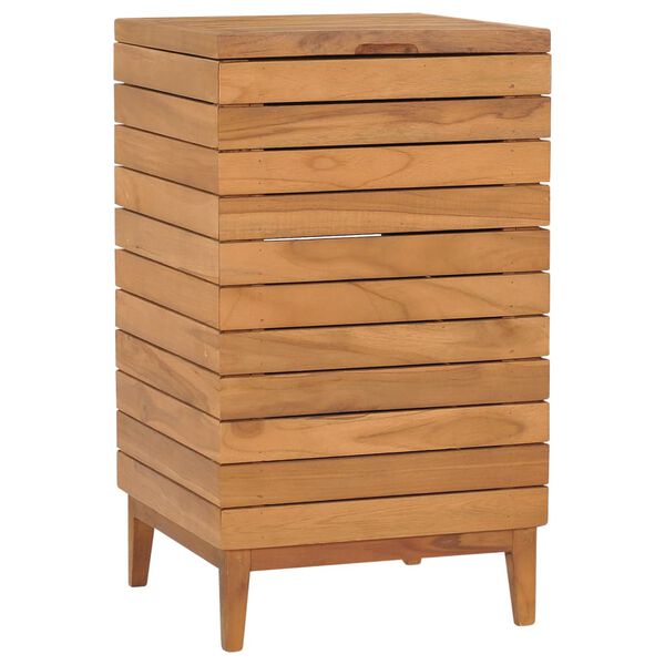 vidaXL W&auml;schekorb 40&times;40&times;70 cm Teak Massivholz