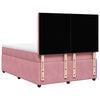 vidaXL Boxspringbett mit Matratze Rosa 140x190 cm Samt