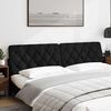 vidaXL Kopfteil-Kissen Schwarz 200 cm Stoff