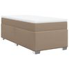vidaXL Boxspringbett mit Matratze Cappuccino-Braun 90x190cm Kunstleder