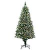 vidaXL Künstlicher Weihnachtsbaum mit 300 LEDs mit Ständer Grün 180 cm