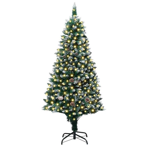 vidaXL Künstlicher Weihnachtsbaum mit 300 LEDs mit Ständer Grün 180 cm