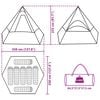 vidaXL Tipi-Campingzelt 7 Personen Blau Wasserdicht