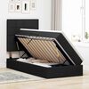 vidaXL Aufbewahrungsbett mit Matratze Schwarz 90 x 200 cm Polyester
