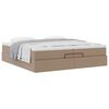 vidaXL Ottoman-Bett mit Matratzen Cappuccino 200x200cm Kunstleder