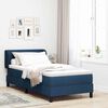 vidaXL Boxspringbett mit Matratze mit Kopfteil Blau 90 x 200 cm Stoff