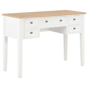 vidaXL Schreibtisch Wei&szlig; 109,5 x 45 x 77,5 cm Holz