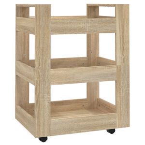 vidaXL K&uuml;chenwagen Sonoma-Eiche 60x45x80 cm Holzwerkstoff