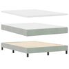 vidaXL Boxspringbett mit Matratze Hellgrau 200 x 160 cm Samt