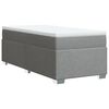 vidaXL Boxspringbett mit Matratze Hellgrau 80x200 cm Stoff