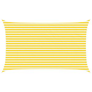 vidaXL Sonnensegel Gelb und Wei&szlig; 5 x 3 m 100 % Polyester Oxford