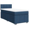 vidaXL Boxspringbett mit Matratze Blau 90x200 cm Stoff