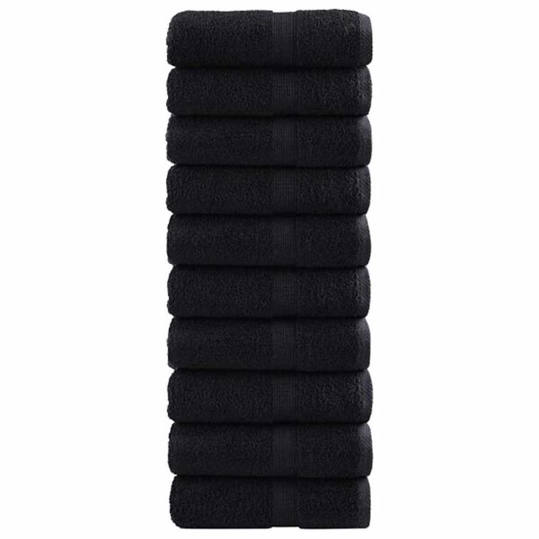 vidaXL G&auml;stetuch SOLUND 50 pcs Schwarz 30 x 30 cm Baumwolle