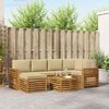 vidaXL Sofagarnituren 7 pcs Natur und Beige Massivholz Akazie