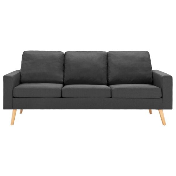 vidaXL 3-Sitzer-Sofa Dunkelgrau Stoff