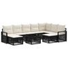 vidaXL Gartensofa-set 10 pcs Schwarz Poly-Rattan