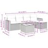 vidaXL 6-tlg. Garten-Sofagarnitur mit Kissen Beige Poly Rattan