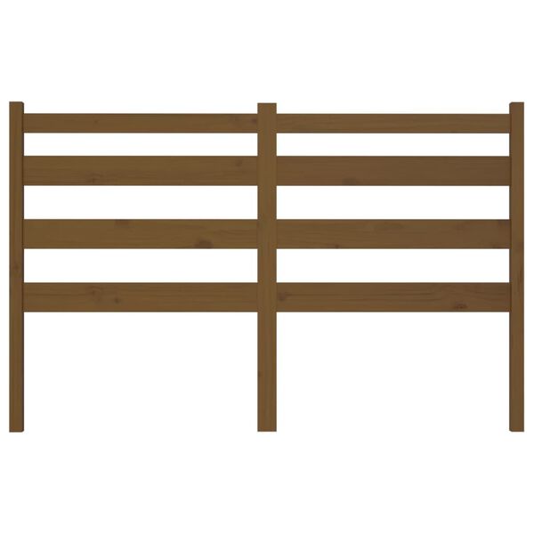 vidaXL Kopfteil Honigbraun 126x4x100 cm Massivholz Kiefer