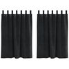 vidaXL Verdunkelungsvorh&auml;nge 2 Stk. Schwarz 140 x 140 cm Samt
