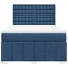 vidaXL Boxspringbett mit Matratze Blau 160x200 cm Stoff