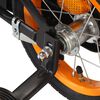vidaXL Kinderfahrrad mit Frontgep&auml;cktr&auml;ger 14 Zoll Schwarz und Orange