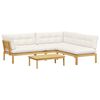 vidaXL 4 St&uuml;ck Garten Pallet Sofa Einheiten Massivholz Akazie