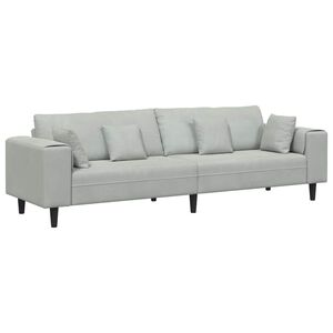 vidaXL Sofa Hellgrau 250 x 77 x 76 cm Samt