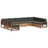 vidaXL Outdoor-Sofagarnitur 9 stk. Natur und Anthrazit