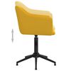 vidaXL Esszimmerst&uuml;hle 2 Stk. Drehbar Gelb Samt
