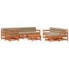 vidaXL Garten-Lounge-Set 10 pcs Wachsboden Kiefer Massives Kiefernholz