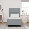 vidaXL Bettgestell mit Kopfteil Hellgrau 80 x 200 cm Stoff