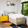 vidaXL Boxspringbett mit Matratze Creme 90x190 cm Stoff