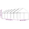 vidaXL Pavillon mit Dach Wei&szlig; 11,15x4,08x3,22 m Polyethylen