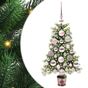 vidaXL Weihnachtsbaum mit 150 LEDs mit St&auml;nder Gr&uuml;n 65 cm PE