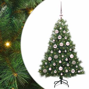 vidaXL K&uuml;nstlicher Weihnachtsbaum mit 150 LEDs Gr&uuml;n 120 cm PE und PVC
