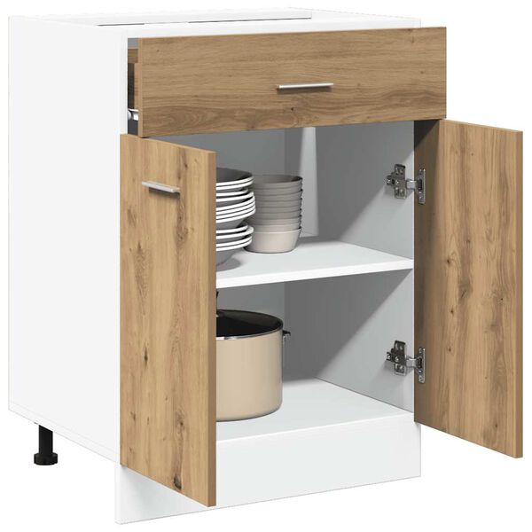 vidaXL Unterschrank Lyon Artisan-Eiche 60x46x81,5 cm Holzwerkstoff