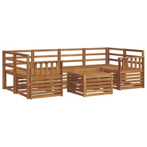 vidaXL Outdoor-Sofagarnitur 7 pcs Natur Massivholz Akazie