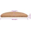 vidaXL Stufenmatten 30 Stk. 56x17x3 cm Beige Halbrund
