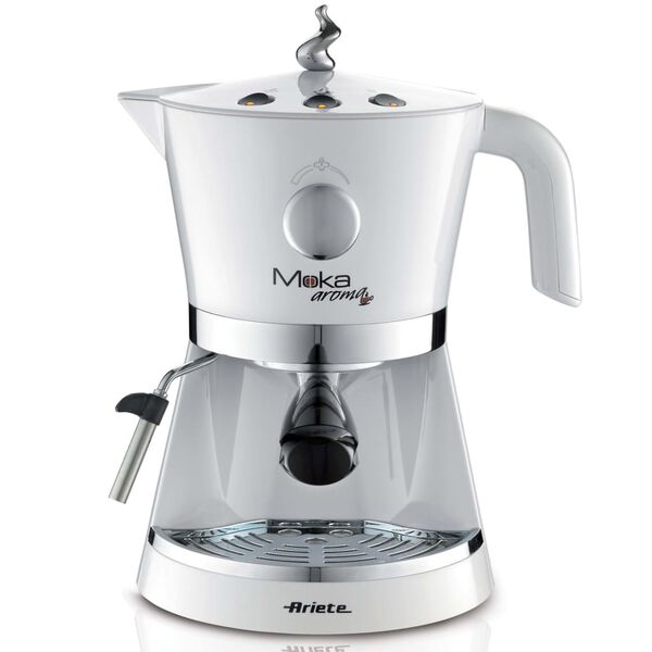 Ariete Espressomaschine in Espressokannen-Design Moka Aroma 850 W Wei&szlig;