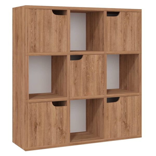 vidaXL B&uuml;cherregal Braun Eichen-Optik 88,5x27,5x88 cm Holzwerkstoff